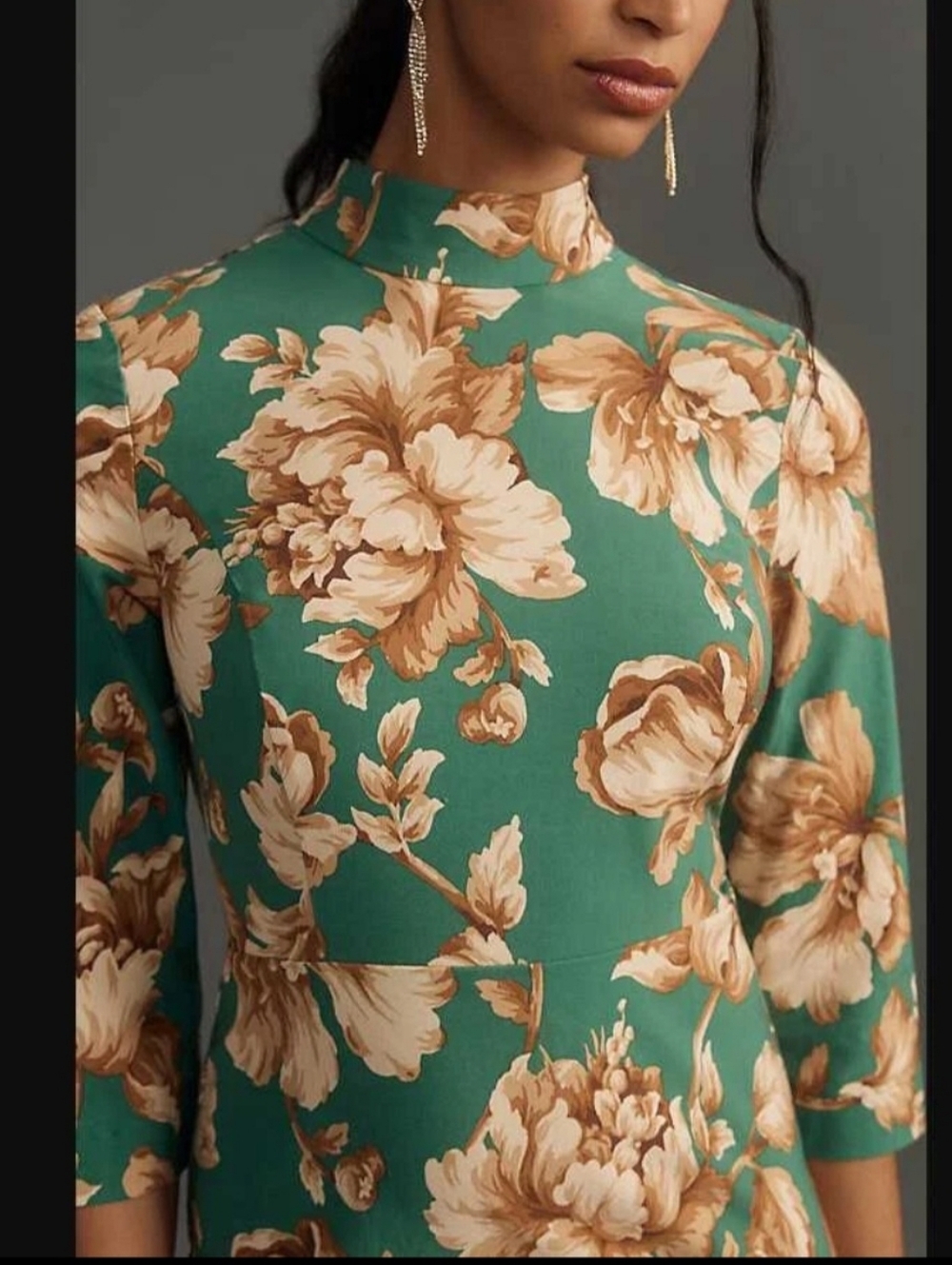 Maeve By Anthropologie Mock-Neck Shift Mini Dress  Size 4 EUC - Picture 2 of 9